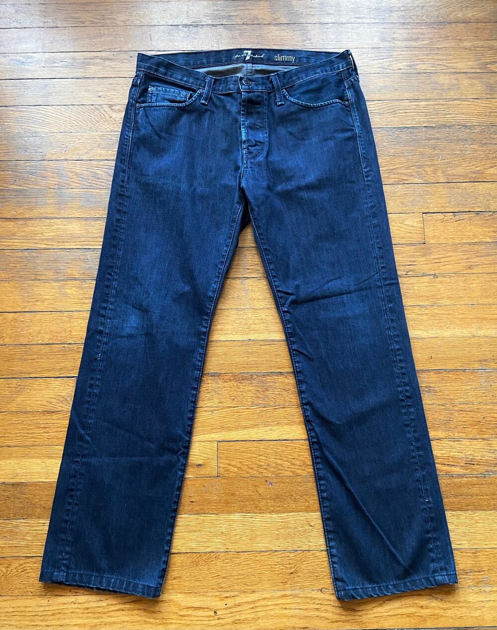 7 FOR ALL MANKIND 'Slimmy' Button-Fly Jeans Mens sz 32